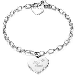 S'Agapõ Bracciale In Acciaio Sii Il Mio Migliore Amico Per Sempre Sbm13
