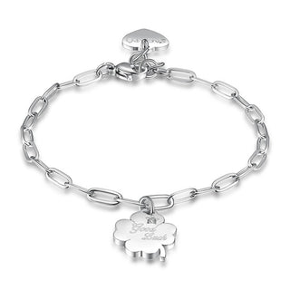 S'Agapõ Bracelet en acier Good Luck Be My Always Sbm57 
