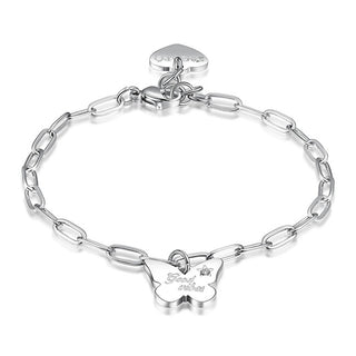 S'Agapõ Bracciale In Acciaio Good Vibes Be My Always Sbm55