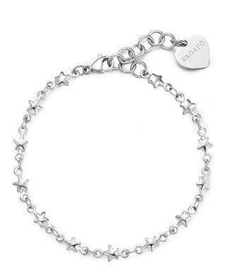S'Agapõ Bracciale In Acciaio Spesso Con Stella Shk94