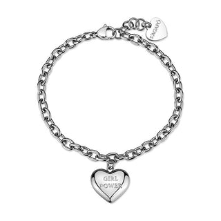 S'agapõ Steel Bracciale with text Girl power Be My Always SBM98