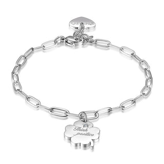 S'Agapõ Bracciale In Acciaio Pensa Positivo Sii Il Mio Sempre Sbm56