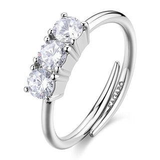 S'Agapõ Anello In Acciaio Con Zirconi Cubici Dazzly Sdz155