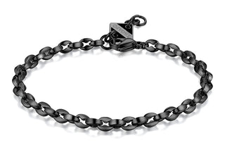 S'Agapõ Bracciale Ripple Srp42 In Acciaio Nero Da Uomo