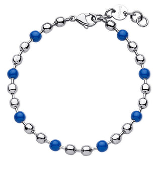 S'Agapõ Bracciale Con Perline In Acciaio Ripple Srp62 Da Uomo