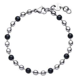 S'Agapõ Bracelet avec perles en acier Ripple Srp65 pour homme 