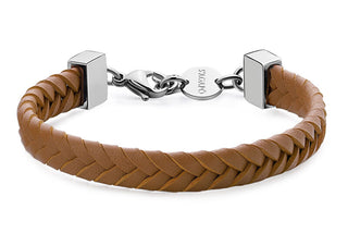 S'Agapõ Bracelet pour homme en similicuir marron Ripple Srp74 