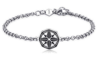 S'Agapõ Bracciale Da Uomo In Acciaio Compass Charisma Shs15