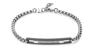 S'Agapõ Bracciale Uomo In Acciaio Rolo Current Spd18