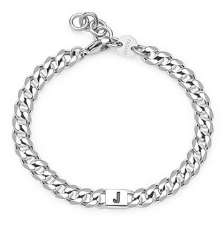 S'agapõ Men´s J Monogram Steel Bracciale SMG20