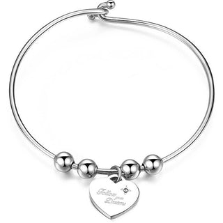 S'Agapõ Bracciale In Acciaio Massiccio Be My Always Follow Your Dreams Sbm19
