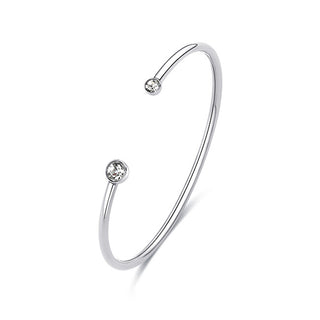 S'Agapõ Bracciale In Acciaio Massiccio Con Cristalli Click Sck236