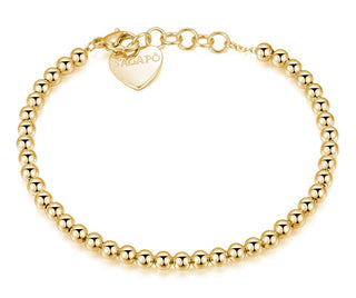S'Agapõ Bracciale Happy Shac30 In Acciaio Placcato Oro Con Sfere