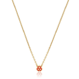 S'agapõ Gold-plated Ladybug Click Collana SCK259