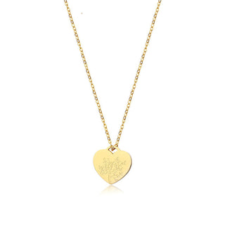 S'Agapõ Collier avec cœur en or Be My Family Sby002 
