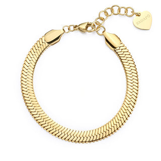 S'Agapõ Bracciale Placcato Oro Per Donna Hádek Chunky Shk103