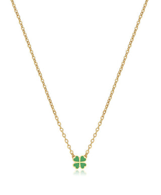 S'Agapõ Collier fascinant avec pendentif en forme de trèfle plaqué or Sck253 