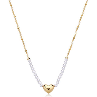 S'agapõ Romantic gold-plated Collana with pearls Stellar SSE34