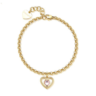 S'agapõ Romantic Gold Plated Heart Bracciale Lucky Light SKT42