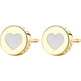 S'Agapõ Pendientes a juego de acero con corazón Click Sck53 
