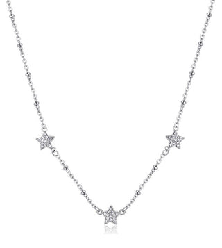S'Agapõ Collier en acier Dignitosa avec étoiles Aurora Sar40 