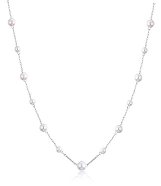S'Agapõ Collana In Acciaio Dignitosa Con Perle Artificiali Wisdom Swi07