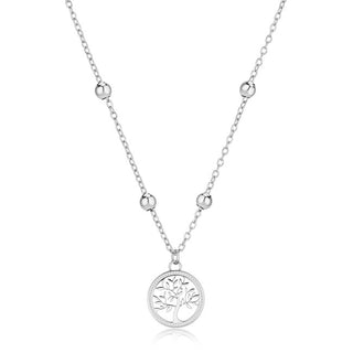 S'Agapõ Collier en acier assorti Arbre de Vie Sorcière Swh10 