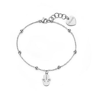 S'Agapõ Bracciale In Acciaio Abbinato Mano Di Fatima Strega Swh17