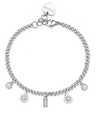 S'Agapõ Bracelet en acier Dignitoso avec breloques Message Ssg31 