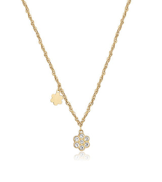 S'Agapõ Collana Con Fiore Placcato Oro Aurora Sar37
