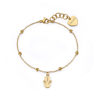 S'Agapõ Bracciale Placcato Oro Abbinato Mano Di Fatima Strega Swh18