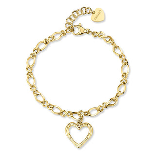 S'agapõ Matching gold-plated Bracciale with a heart Emotion SMO12