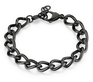 S'Agapõ Elegante Bracciale In Acciaio Nero Ripple Srp60