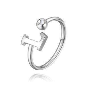 S'Agapõ Elegante Bague en acier L avec cristal Click Sck183 