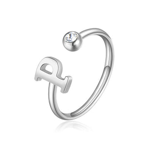 S'Agapõ Elegante Anello In Acciaio P Con Cristallo Click Sck187