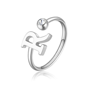 S'Agapõ Elegante Anillo de acero R con cristal Click Sck188 