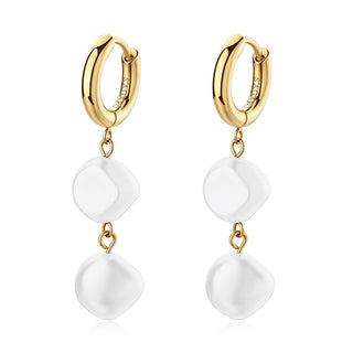 S'agapõ Wisdom gold-plated drop Orecchini with faux pearls SWI48