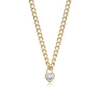 S'Agapõ Collana A Forma Di Cuore Placcata Oro Bold My Love Syl26