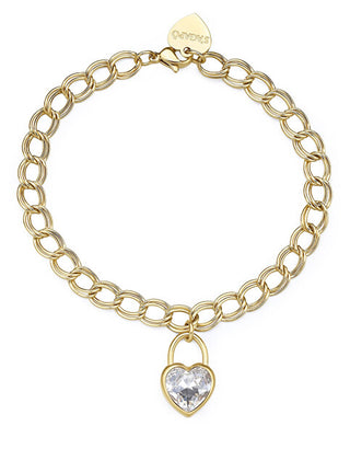S'Agapõ My Love Syl28 Gold-Plated Heart-Shaped Distinctive Bracelet 