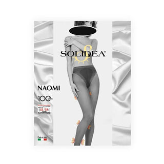 Solidea Naomi 100 Denier 透明压缩紧身裤 15 18mmHg 黑色 4L