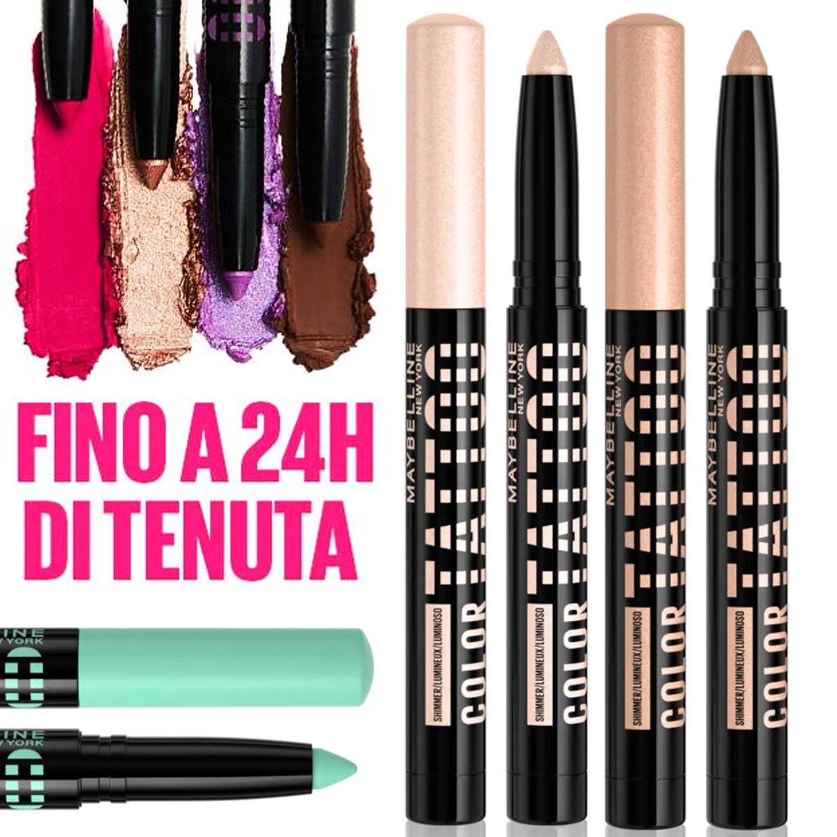 Maybelline Creion de ochi 3 în 1 Color Tattoo 24H (Stix) 1,4 g - Nuanță: 1 AM Spicy