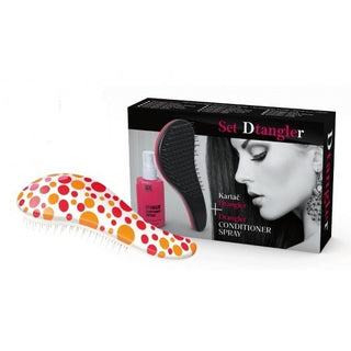 Dtangler Kit per lo styling dei capelli Spray + cresta punto rosso