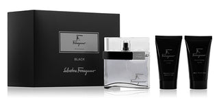 Salvatore Ferragamo F By Ferragamo Black - Edt 100 Ml + Gel Doccia 75 Ml + Balsamo Dopobarba 75 Ml