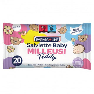 Farmaline Toalhetes Baby Multiusos Teddy - 20 Unid. 