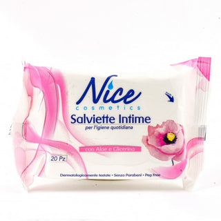 Nice Cosmetics Salviette Intime Per L`Igiene Quotidiana 20 Pz.