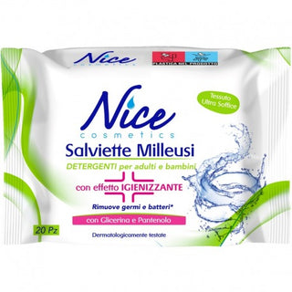 Nice Cosmetics Toalhetes Multiusos de Limpeza para Adultos e Crianças Efeito Higienizante 20 Unid. 