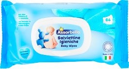 Assorbello Salviettine Igieniche Per Bambini 64 Pezzi