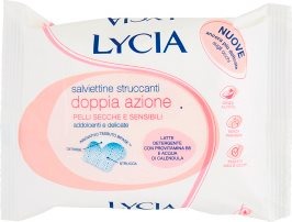 Lycia Salviettine Struccanti Doppia Azione Per Pelli Secche E Sensibili 20 Pz