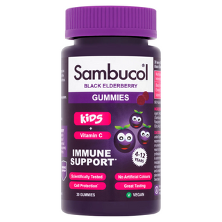 Sambucol Bambini Sambuco Nero e Vitamina C Supporto del sistema immunitario Caramelle gommose 30 pezzi