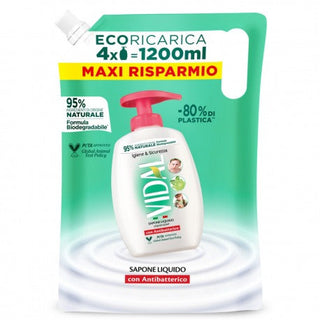 Vidal Sapone Liquido Ecoricarica 1200 Ml Antibatterico